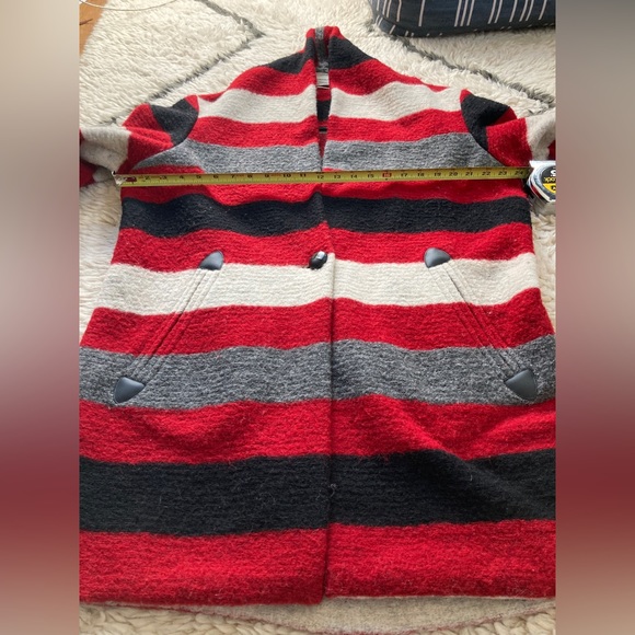 Striped Blanket Sweater Coat - Picture 6 of 9